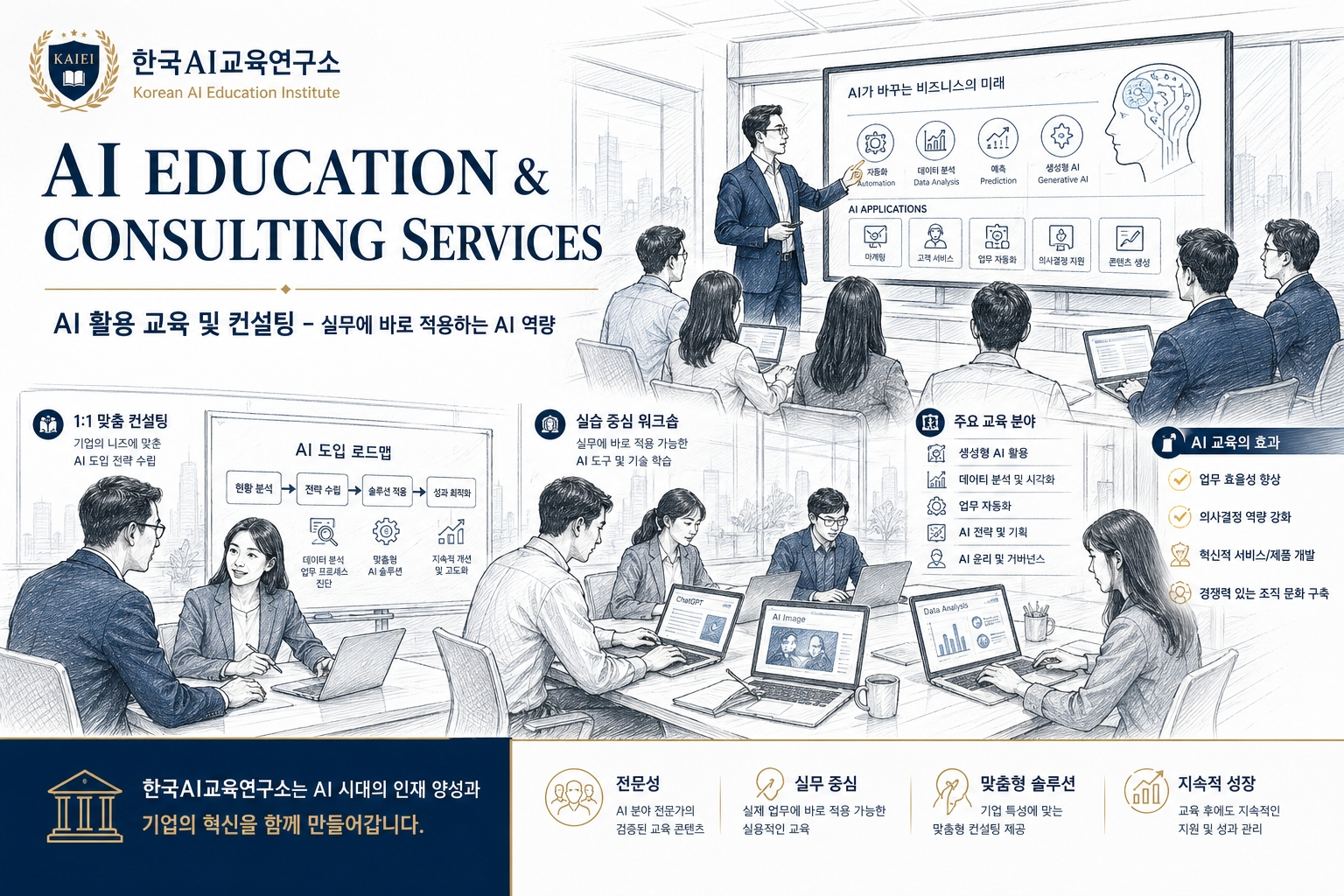 한국AI교육연구원 자동화 시스템 메인 인포그래픽 1
